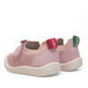 Sabatilles lona Kickers rose clair estil mitjó amb velcro respectuosas