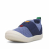 sabatilles lona Kickers blue fonce estil mitjó amb velcro respectuoses