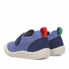 sabatilles lona Kickers blue fonce estil mitjó amb velcro respectuoses
