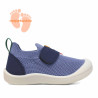 sabatilles lona Kickers blue fonce estil mitjó amb velcro respectuoses