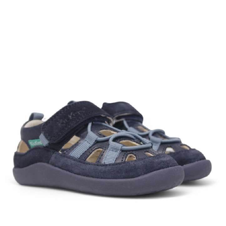 sandàlies Kickers frony marine estil sandàlia de riu de pell i respectuoses - Querol online