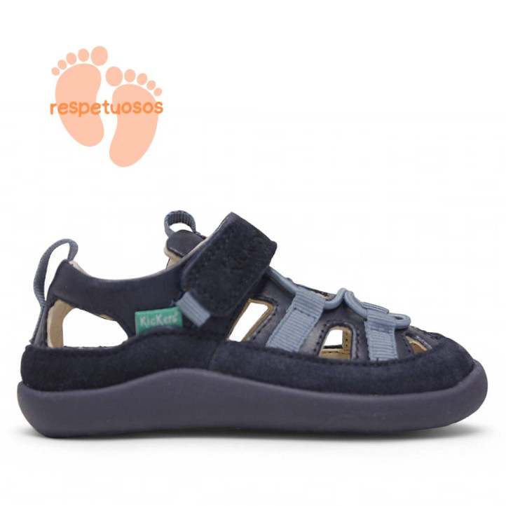 sandàlies Kickers frony marine estil sandàlia de riu de pell i respectuoses - Querol online