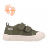 Zapatillas lona Garvalin 252381 verde kaki con doble velcro