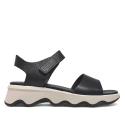 Sandalias plataformas Redlove aroa negras estilo deportivo con suela ondulada - Querol online