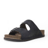 Sandalias Walk & Fly negras tipo bio con doble pala con hebillas