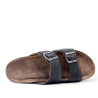 Sandalias Walk & Fly negras tipo bio con doble pala con hebillas