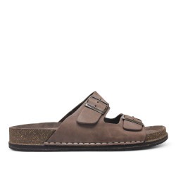 Sandàlies Walk & Fly marrons tipus bio amb doble pala amb sivelles - Querol online