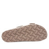 Sandalias planas Yokono jerba beige con hebillas doradas tipo bio