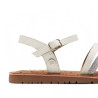 sandalias Gioseppo vershire blancas con tiras brillantes