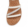 sandalias Gioseppo vershire blancas con tiras brillantes
