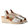 Alpargatas cuña TONI PONS teide doradas de piel con elásticos