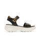 SANDALIA DEPORTIVA DE PLATAFORMA NEGRO LEOPARDO NAOMI PORRONET - Querol online