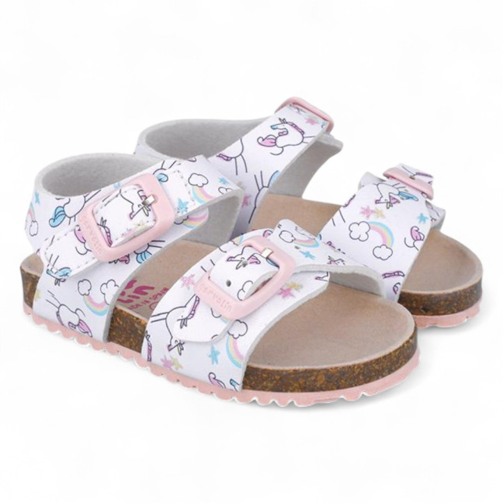 SANDALIAS GARVALIN DE NIñA BLANCO 252463B - Querol online