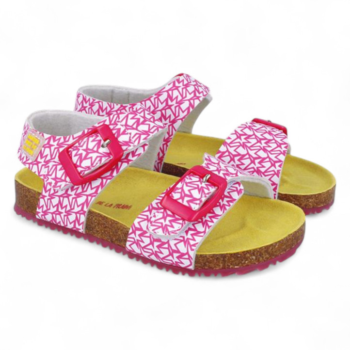 SANDALIAS AGATHA RUIZ DE LA PRADA DE NIñA BLANCO Y ROSA 252943B - Querol online
