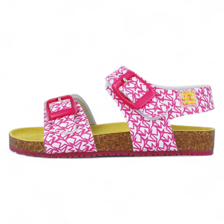 SANDALIAS AGATHA RUIZ DE LA PRADA DE NIñA BLANCO Y ROSA 252943B - Querol online