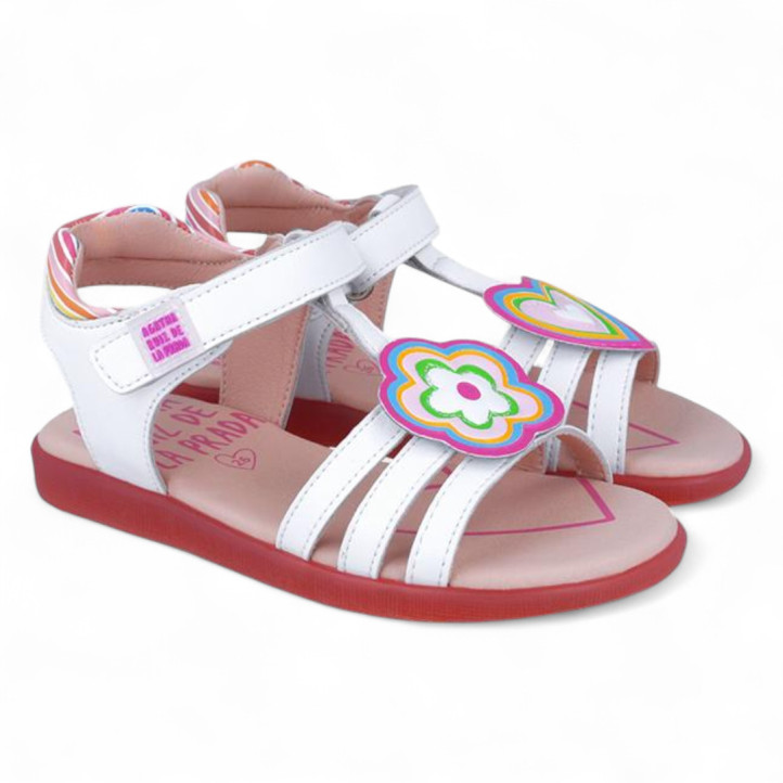 SANDALIAS AGATHA RUIZ DE LA PRADA DE NIñA BLANCO 252963A - Querol online