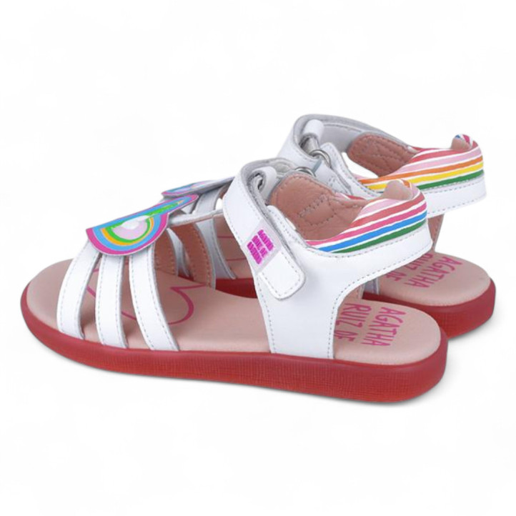 SANDALIAS AGATHA RUIZ DE LA PRADA DE NIñA BLANCO 252963A - Querol online
