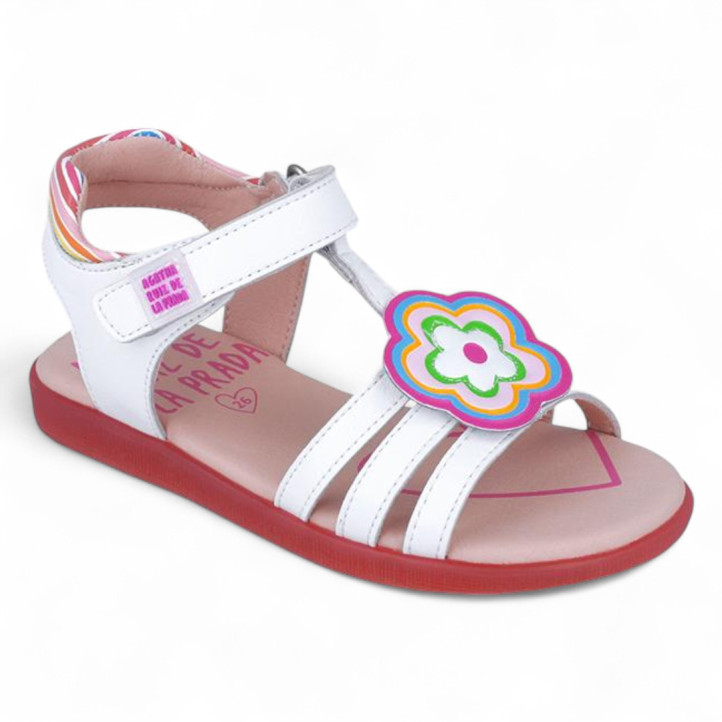 SANDALIAS AGATHA RUIZ DE LA PRADA DE NIñA BLANCO 252963A - Querol online