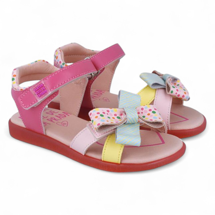 SANDALIAS AGATHA RUIZ DE LA PRADA DE NIñA FUXIA 252962A - Querol online