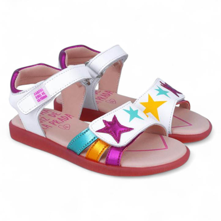 SANDALIAS AGATHA RUIZ DE LA PRADA DE NIñA BLANCO 252960B - Querol online