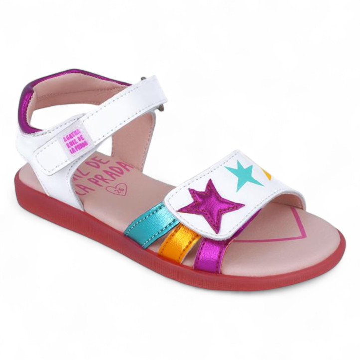 SANDALIAS AGATHA RUIZ DE LA PRADA DE NIñA BLANCO 252960B - Querol online