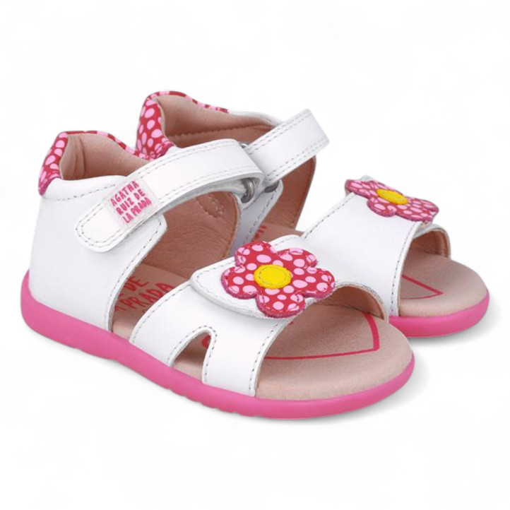 SANDALIAS AGATHA RUIZ DE LA PRADA DE NIñA BLANCO 252901A - Querol online