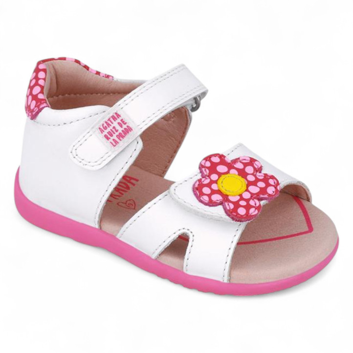 SANDALIAS AGATHA RUIZ DE LA PRADA DE NIñA BLANCO 252901A - Querol online
