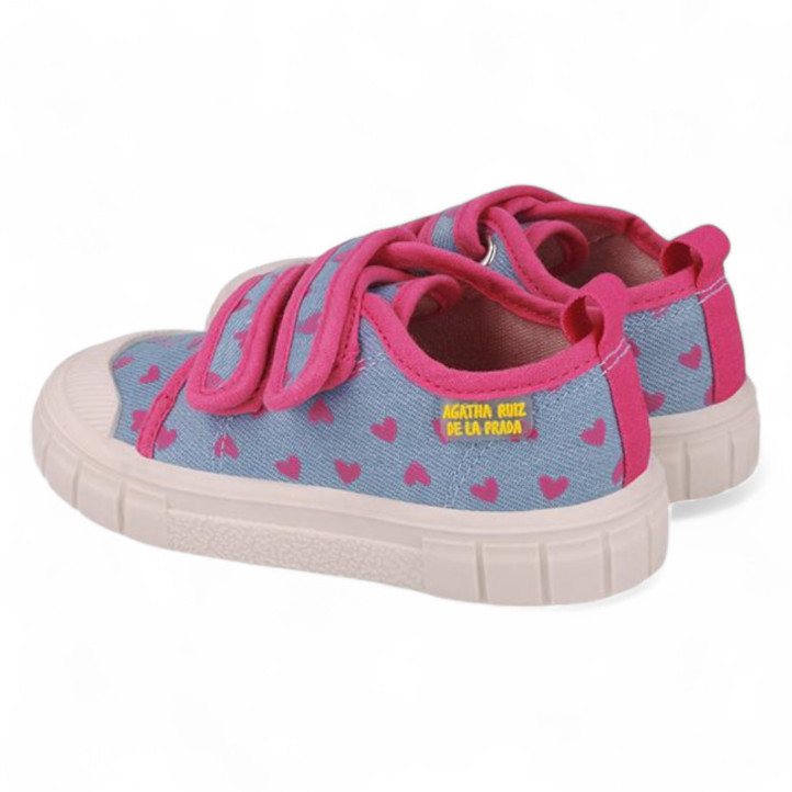 ZAPATILLAS LONA AGATHA RUIZ DE LA PRADA DE NIñA AZUL JEANS 252931A - Querol online