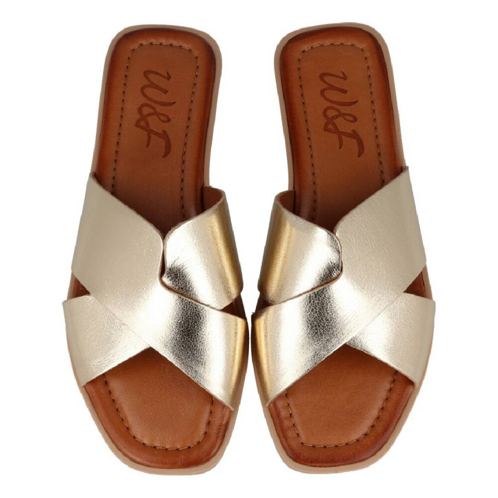 SANDALIAS DORADAS W&F TALIA 02-2562 G A5 WALK AND FLY - Querol online