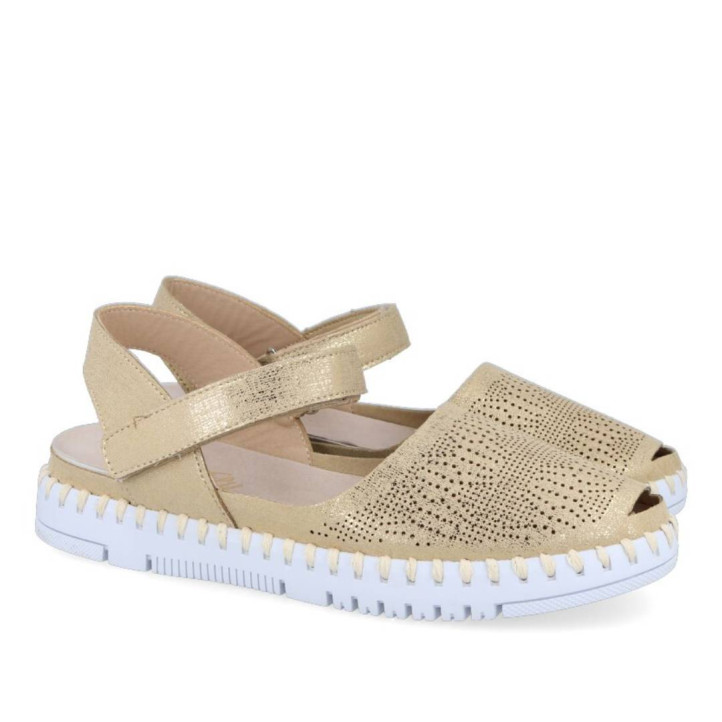 SANDALIAS DORADAS WALK AND FLY EMMA LC-10001G A5 WALK AND FLY - Querol online