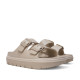 Sandalias plataformas Nicoboco sesil beige con doble hebilla y estilo bio - Querol online