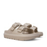 Sandalias plataformas Nicoboco sesil beige con doble hebilla y estilo bio