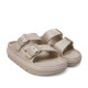 Sandalias plataformas Nicoboco sesil beige con doble hebilla y estilo bio - Querol online