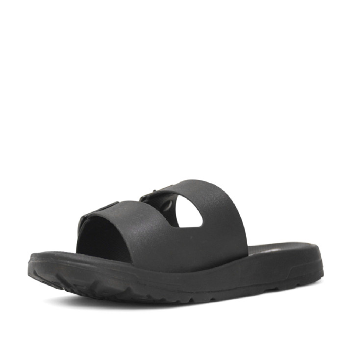 Chanclas Nicoboco lamber negras con doble hebilla - Querol online