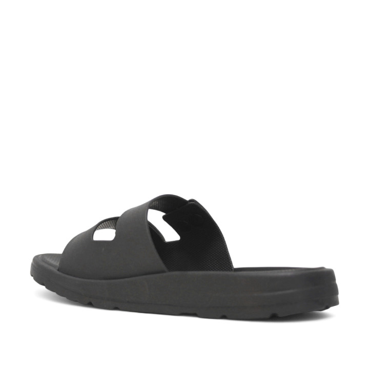 Chanclas Nicoboco lamber negras con doble hebilla - Querol online