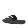 Chanclas Nicoboco lamber negras con doble hebilla