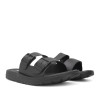 Chanclas Nicoboco lamber negras con doble hebilla