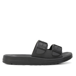 Chanclas Nicoboco lamber negras con doble hebilla