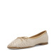 Bailarinas Redlove berta con material texturizado en beige y marrón - Querol online