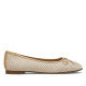 Bailarinas Redlove berta con material texturizado en beige y marrón - Querol online