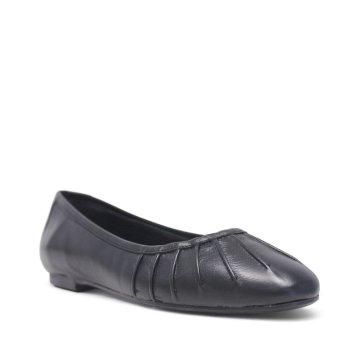 Ballarines Redlove dafne negres amb detall arrufat de pell - Querol online