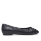 Ballarines Redlove dafne negres amb detall arrufat de pell - Querol online