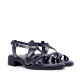 Sandalias tacón Redlove gala negras con tiras finas de piel - Querol online
