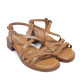 Sandalias tacón Redlove gala marrones con tiras finas de piel - Querol online
