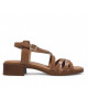 Sandalias tacón Redlove gala marrones con tiras finas de piel - Querol online