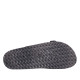 Sandalias planas Stay negras estilo bio con doble hebilla plateada y suela efecto corcho - Querol online
