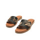 Sandalias planas Mustang alysa negras animal print cebra - Querol online