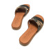 Sandalias planas Mustang alysa negras animal print cebra - Querol online