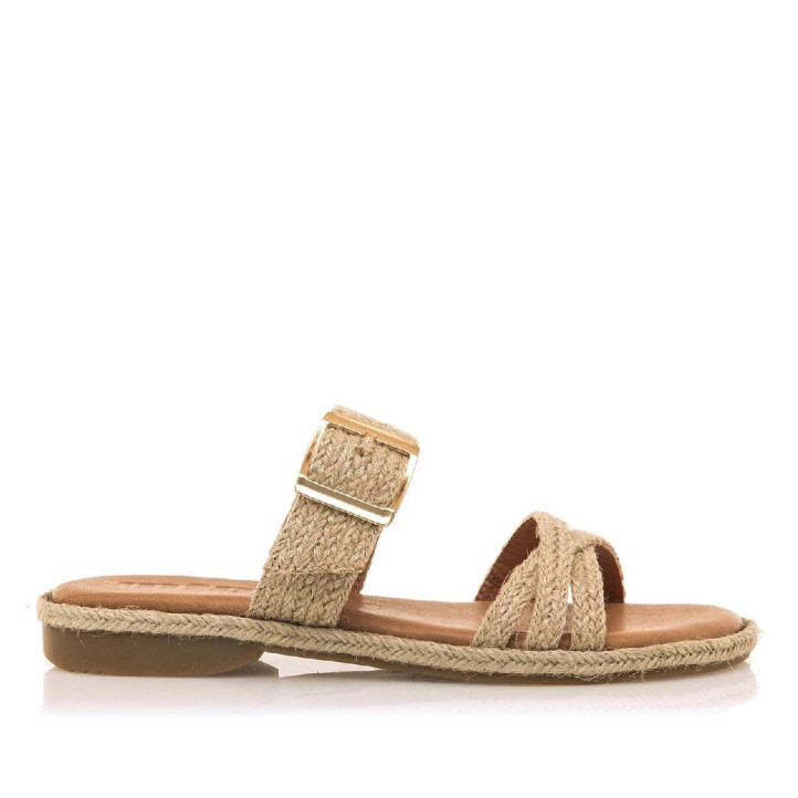 Sandalias planas Mustang anais de yute destalonada - Querol online
