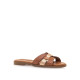Sandàlies planes Mustang maria marrons amb tres tires creaudes de pell - Querol online